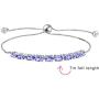 3.89 Ct Purple Lavender Oval Tanzanite Bolo Tennis Bracelet For Women 925 Sterling Silver Adjustable