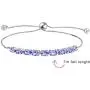 3.89 Ct Purple Lavender Oval Tanzanite Bolo Tennis Bracelet For Women 925 Sterling Silver Adjustable