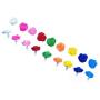 DesignedDazzle 9 Pairs Multi-Colors Rose Flower Plastic Earrings Resin Acrylic Studs Sensitive Ears