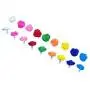 DesignedDazzle 9 Pairs Multi-Colors Rose Flower Plastic Earrings Resin Acrylic Studs Sensitive Ears