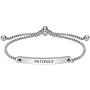 Fashion Inspiration Bracelet - PATIENCE - Inspirational Mantra Message Engraved, Adjustable Slide Jewelry Gifts for Womens Teens