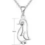 JO WISDOM 925 Sterling Silver Cubic Zirconia Penguin Pendant Necklace,18+2'' Extender JO WISDOM 925 Sterling Silver Cubic Zirconia Penguin Pendant Necklace,18+2'' Extender