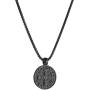 AsAlways Mens St Benedict Exorcism Pendant Necklace Stainless Steel Catholic Roman Cross Demon Protection Ghost Hunter(CSPB)22 + 2 inch chain
