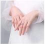 LEOBELLA 925 Sterling Silver Couple Hug Ring for Women Girls Men Silver Hugging Hands Open Ring Jewelry Hug Hands Lover Rings Wedding Bands