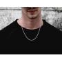 Savlano 925 Sterling Silver 1.5mm Solid Italian Rope Diamond Cut Twist Link Chain Necklace With Gift Box For Men & Women - Made in Italy