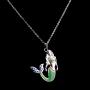 Fineder 1 Pack Mermaid Mood Necklace Color Change Pendant Jewelry for Little Girls with Blue Shell Necklace Gift Box …