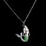 Fineder 1 Pack Mermaid Mood Necklace Color Change Pendant Jewelry for Little Girls with Blue Shell Necklace Gift Box …