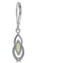 Silvershake 1.08ct. Natural Marquise Peridot and White Topaz 925 Sterling Silver Leverback Dangle Earrings Jewelry for Women