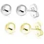 SOLIDGOLD - 14K Gold Filled 6mm Ball Stud Earrings 2-3 pair set | Yellow, Rose & White Gold SOLIDGOLD - 14K Gold Filled 6mm Ball Stud Earrings 2-3 pair set | Yellow, Rose & White Gold