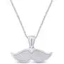 AFFY Hipster Beard Mustache Pendant Necklace in 14k Gold Over Sterling Silver AFFY Hipster Beard Mustache Pendant Necklace in 14k Gold Over Sterling Silver