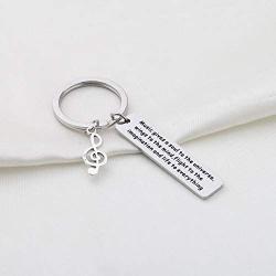KUIYAI Plato Quote Keychain Music Gives a Soul to The Universe Keyring Gift for Musicians and Music Teachers Music Lover
