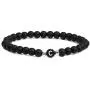 Tattooshe Black Onyx Handmade A-Z Letters Bracelet Natural 6mm Howlite Men and Women 6.7-7.3 ″ Elastic Natural Stones Personalized Letter Engraving Tattooshe Black Onyx Handmade A-Z Letters Bracelet Natural 6mm Howlite Men and Women 6.7-7.3 ″ Elastic Natural Stones Personalized Letter Engraving