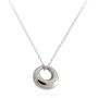 Dtja Tiny Moon Necklace for Women Teen Girls S925 Sterling Silver Minimalist Simple Mini Full Moon Karma Open Circle Orbit Necklace Polished Cute Pendant Choker Necklace Adjustable Chain Jewelry Gift