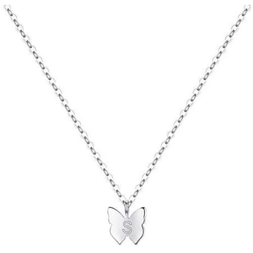 Turandoss Initial Butterfly Necklaces for Girls - Dainty 14K Gold Filled Handmade Personalized Letter Butterfly Choker Necklaces for Women Girls Jewelry Gifts