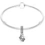Fit Pandora Womens Bracelet Silver Spinning Globe/BFF Best Friend Forever/Sweet Sister/Charms Beads for European Bracelet/Necklace