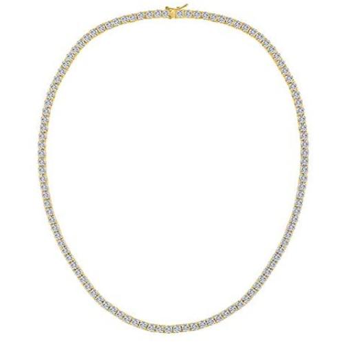 VOLUKA CZ Tennis Chain for Women Men White Gold/Rose Gold/Gold Plated Necklaces VOLUKA CZ Tennis Chain for Women Men White Gold/Rose Gold/Gold Plated Necklaces