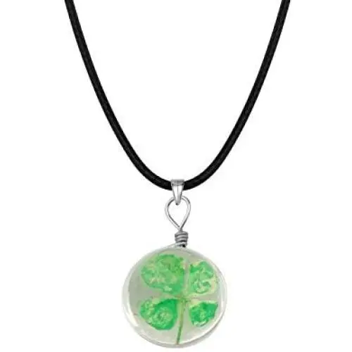 FAADBUK St. Patricks Day Shamrock Jewelry Irish Clover Lucky Gift Real Green Shamrock Earring Real Green Shamrock Necklace & Bracelet For Women Girls FAADBUK St. Patricks Day Shamrock Jewelry Irish Clover Lucky Gift Real Green Shamrock Earring Real Green Shamrock Necklace & Bracelet For Women Girls