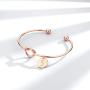 Love Knot Bridesmaid Bracelet with Initial, Bridesmaid Gifts Cards - I Cant Tie The Knot Without You