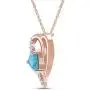 Jewel Zone US Simulated Aquamarine Heart Pendant Necklace 14k Gold Over Sterling Silver Jewel Zone US Simulated Aquamarine Heart Pendant Necklace 14k Gold Over Sterling Silver