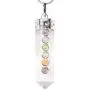 CHARGED 7 Chakra Natural Himalayan Gemstone Crystal Perfect Pendant + 20'' Silver Chain + Selenite Charging Heart [Included]