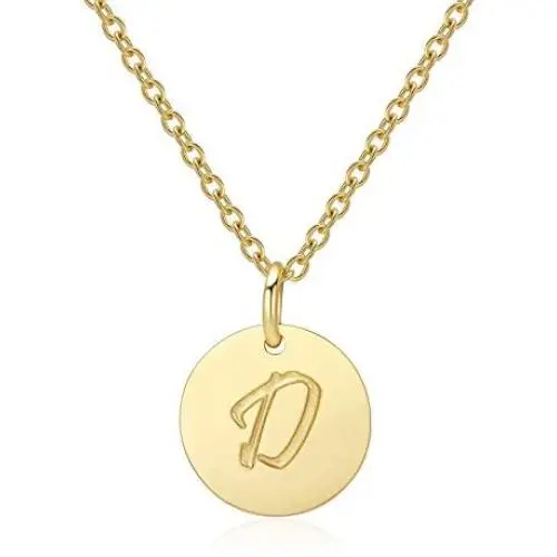 Letter Necklace for Women Teen Girls, D Initial Necklaces 14K Gold Plated, Stainless Steel Personalized Pendant Birthday Christmas Gift for Girls Children Letter Necklace for Women Teen Girls, D Initial Necklaces 14K Gold Plated, Stainless Steel Personalized Pendant Birthday Christmas Gift for Girls Children