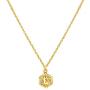 Gold Hexagon Initial Necklace for Girl,Letter A-Z Personlized Name Jewelry Engraved Alphabet Necklace for Teen Girls