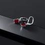 Gem Stone King 925 Sterling Silver Red Garnet Earrings For Women (3.90 Cttw, Gemstone Birthstone, Emerald Cut 8X6MM)