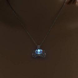 MYANAIL Luminous Hollow Pumpkin Carriage Necklaces & Pendants for Women Glowing Chain Necklace Dropshipping Gifts