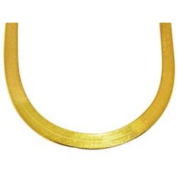 US-Shopsmart Womens Ladies 10k Yellow Gold 5 mm(0.20 in) Herringbone Chain Herringbone Necklace