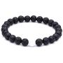 Couples His and Hers Bracelet Lava Beads White Howlite 8mm Beads 7.1''&7.5''