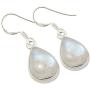SilverStarJewel Teardrop Stone, Jewelry Set For Gift 925 Pure Silver MOONSTONE Earrings Pendant
