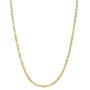 10K Solid Yellow Gold 4.0MM Corda/Open Rope Link Chain Necklace- Made in Italy