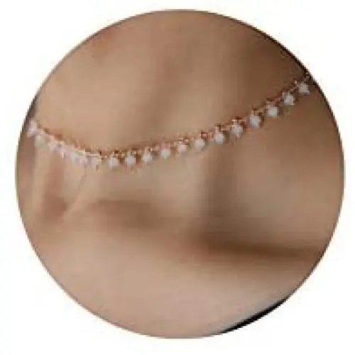 Fettero Women Double Layered Gold Choker Necklace Dainty 14K Gold Fill Hypoallergenic CZ White Opal Crystal Beaded Tassel Collar Fettero Women Double Layered Gold Choker Necklace Dainty 14K Gold Fill Hypoallergenic CZ White Opal Crystal Beaded Tassel Collar