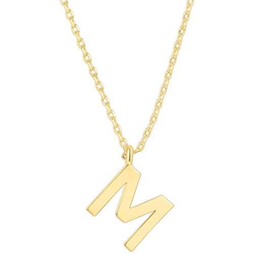 PAVOI 14K Gold Plated Initial Necklace | Letter Necklaces for Women