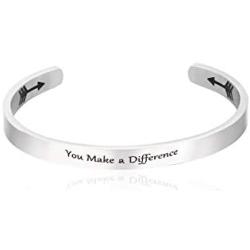 Nother Inspirational Cuff Bracelets for Women - Personalized Engraved Mantra Cuff Bangle - Inspirational Gifts for Women Girls Motivational Birthday Friendship Encouragement Present
