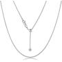 Orostar Sterling Silver 925 Unisex Adjustable 1MM Snake Bolo Chain, Extends to 24 Inches!