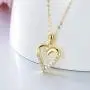 Yafeeso Solid 14K Gold Heart Necklace for Women Girls Love Heart Pendant Necklacewith 5A Cubic Zirconia for Anniversary Mothers Day Couple Jewelry Gifts for Her, 16+2 Inch Yafeeso Solid 14K Gold Heart Necklace for Women Girls Love Heart Pendant Necklacewith 5A Cubic Zirconia for Anniversary Mothers Day Couple Jewelry Gifts for Her, 16+2 Inch