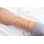 Mootysz 20Pcs 14K Gold Layered Bracelets for Women Set,Beaded Bracelets for Girls Multiple Adjustable Stackable Wrap Jewelry Gift
