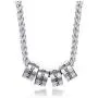 MPRAINBOW Men Women Custom Personalized Stainless Steel/Black Rope Chain ID Pendant Necklace with 2-6 Names Letters Engraved Small Custom Beads Necklace - Family Friends Name Customized Made Jewelry