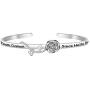 POTIY Vampire Fans Gift Vampire Inspired Jewelry Team Damon Since Hello Brother Movie Flower Bracelet for Women Girls
