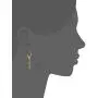1928 Jewelry Gold-Tone with Crystal Cross Drop Earrings 1928 Jewelry Gold-Tone with Crystal Cross Drop Earrings