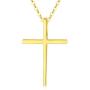 18K Solid Gold Tiny Cross Pendant Necklace for Women Simple Classic Cross Necklaces Religious Jewelry Gifts for Wife, Mother, 16-18 inch