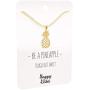 Happy Kisses Pineapple Necklace – Be A Pineapple Pendant – Message Card