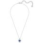 SWAROVSKI Womens One Heart Jewelry Collection, Rhodium Finish, Blue Crystals, Clear Crystals