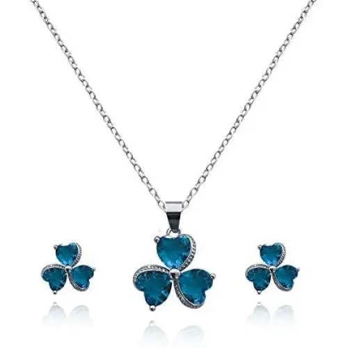 MFHUNX Fashion Necklace/Earrings Engagement Jewelry Set for Women 18K Gold Plated Halo CZ Hypoallergenic Wedding Jewelry for Girls Mom Lover