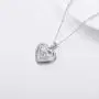 14k Gold Created Moissanite Heart Pendant Necklace for Women, Real Gold Anniversary Jewelry for Wife, Gifts for Her, 16-18 Inch 14k Gold Created Moissanite Heart Pendant Necklace for Women, Real Gold Anniversary Jewelry for Wife, Gifts for Her, 16-18 Inch