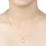 SOLIDGOLD - 14K Yellow Gold Crystal Clear CZ Double Heart Pendant and an Adjustable Necklace Chain SOLIDGOLD - 14K Yellow Gold Crystal Clear CZ Double Heart Pendant and an Adjustable Necklace Chain