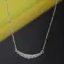 Vanbelle Sterling Silver Jewelry Curved Bar Pendant Necklace with Cubic Zirconia Stones and Rhodium Plated for Women and Girls Vanbelle Sterling Silver Jewelry Curved Bar Pendant Necklace with Cubic Zirconia Stones and Rhodium Plated for Women and Girls