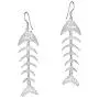 Fishbone Animal Fish Occident Beautiful Earrings Dangle for Women Girl Silver Plated fashion club Jewelry Gift Fishbone Animal Fish Occident Beautiful Earrings Dangle for Women Girl Silver Plated fashion club Jewelry Gift