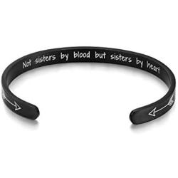 Inspirational Cuff Bracelet Gifts for Women Men Hidden Message Mantra Personalized Birthday Bangle Jewelry